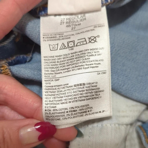 GAP 1969 True Skinny Jeans, Color Light Indigo Size 27 - Picture 12 of 12